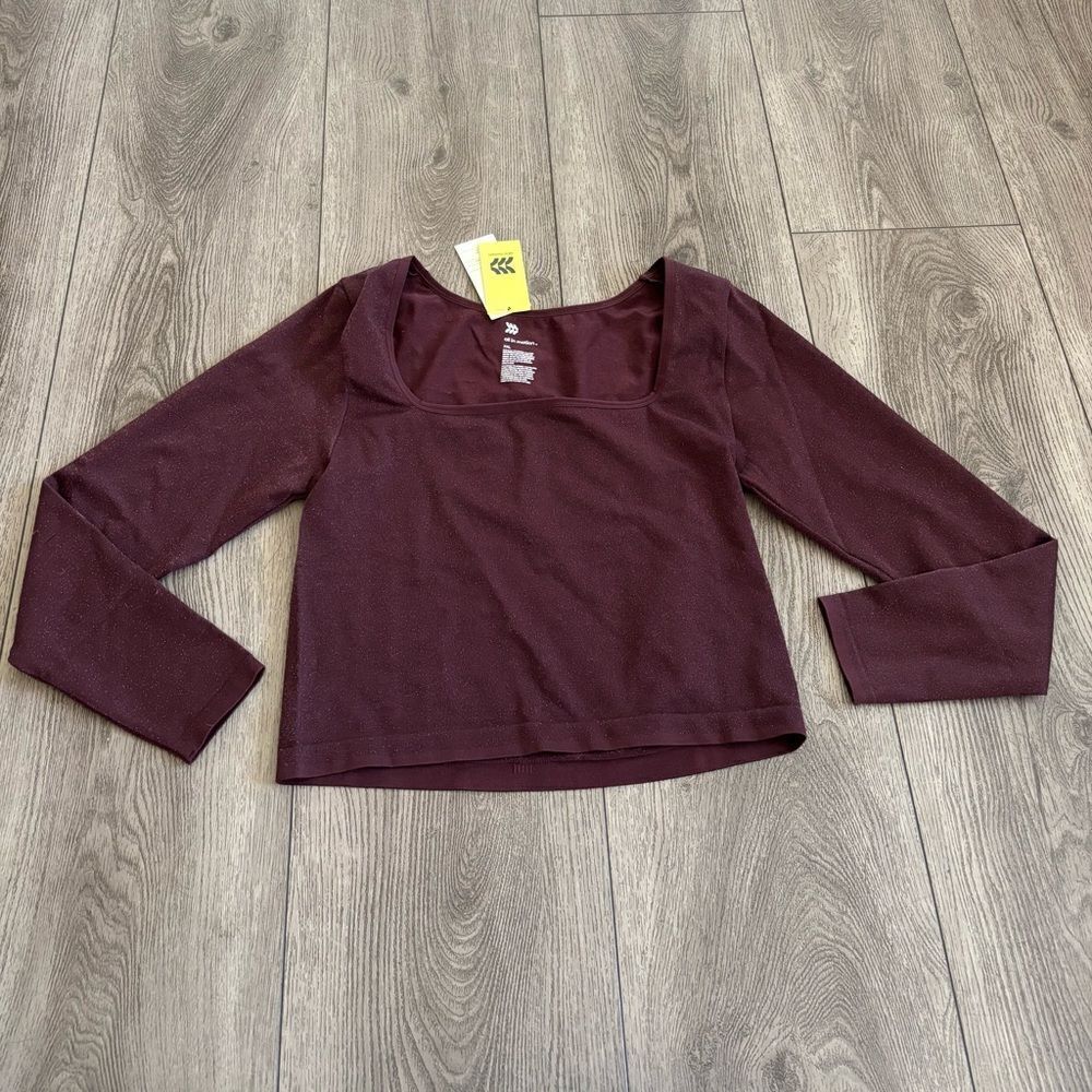 All in motion Women's Burgundy Long Sleeve Top